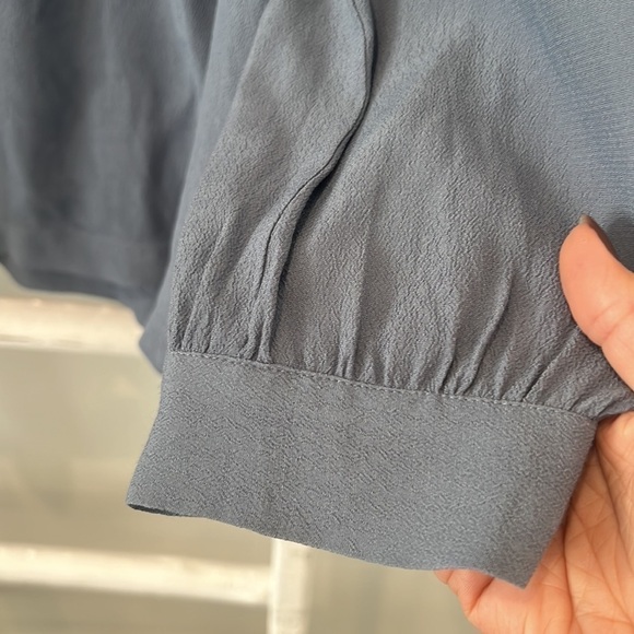 MADEWELL silky lace up peasant top size small - Picture 5 of 8